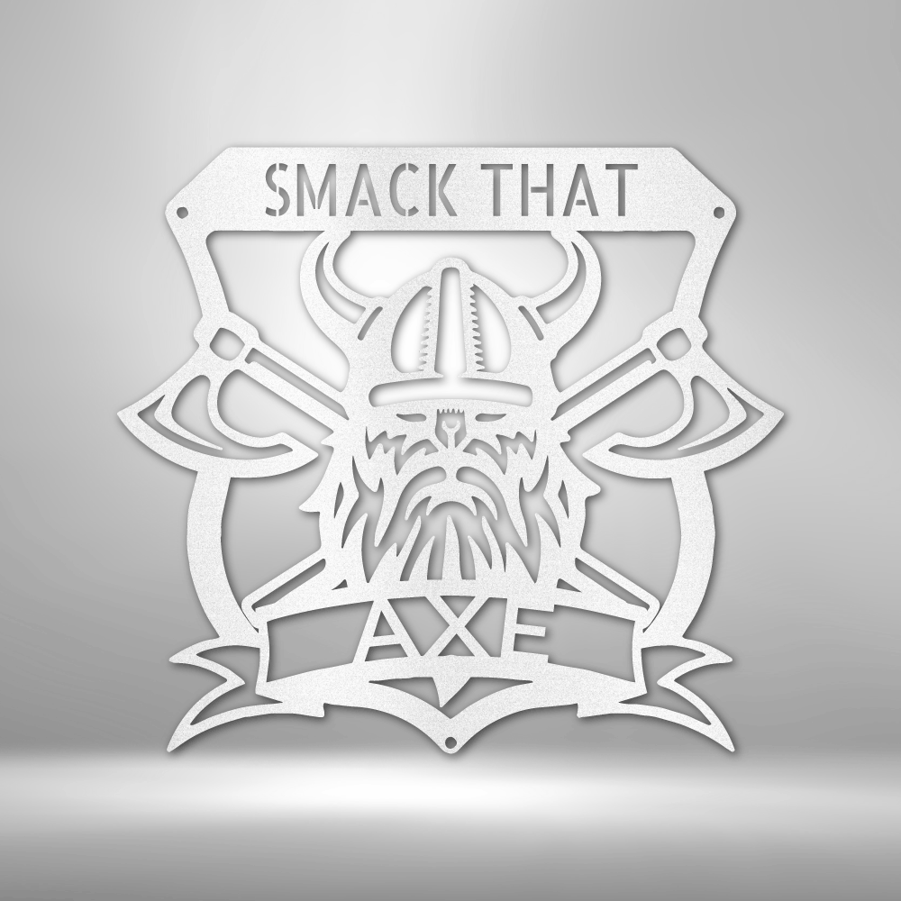 Battle Axe Plaque Monogram - Personalized Steel Sign - Throttle Society